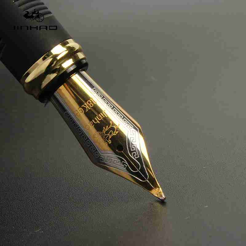 Jinhao X450 Metalen Kalligrafie Gebogen Nib Vulpen 450 Geavanceerde Klassieke Inkt Pen met Gouden Clip voor Kantoor School Thuis praktijken