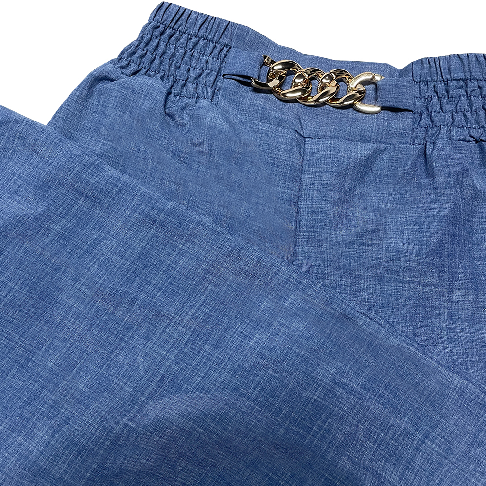 Hohe Taille Einfarbig Breite Bein Hosen Sommer schick verlieren Elegante Metall Ausgestelltes Schlauch Büro Damen Gerade Frauen Hosen