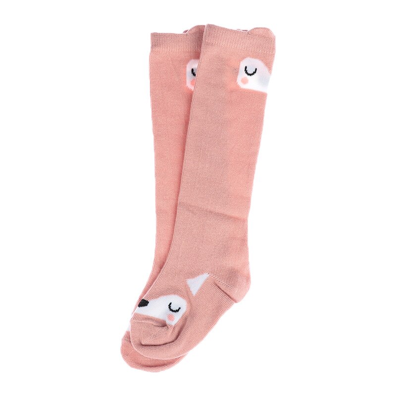 1Pair Fun Cotton Orange Cute Baby Knee Socks Newborn Infant Baby Knee High Socks Children Baby Girls Boys Socks For Age 0-3 Year: Pink / 9M