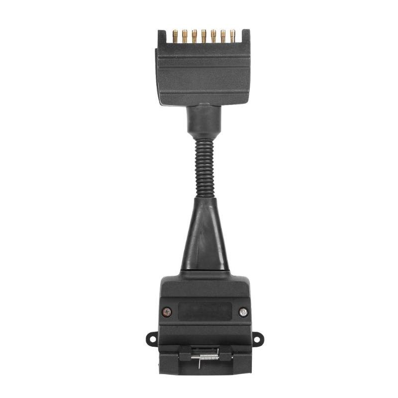 Durable 7 to 12 Pin AU Flat Male Trailer Socket Plug Connector Adapter ABS Portable Plug and Play Easy to Use for Trailer Auto