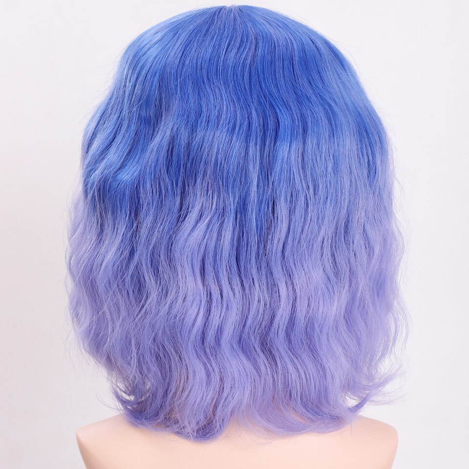 Peluca sintética shangke de pelo corto ondulado con degradado ombré, ideal para cosplay diario de estilo bob de fibra resistente al calor para mujer.: P4/24