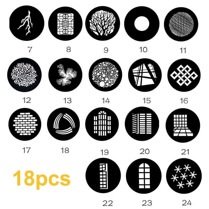 Conical Snoot Studio Lighting Accessory for LED Light Flash Strobe Light with Bowens Mount Photographic Equipment Accessories: 18pcs