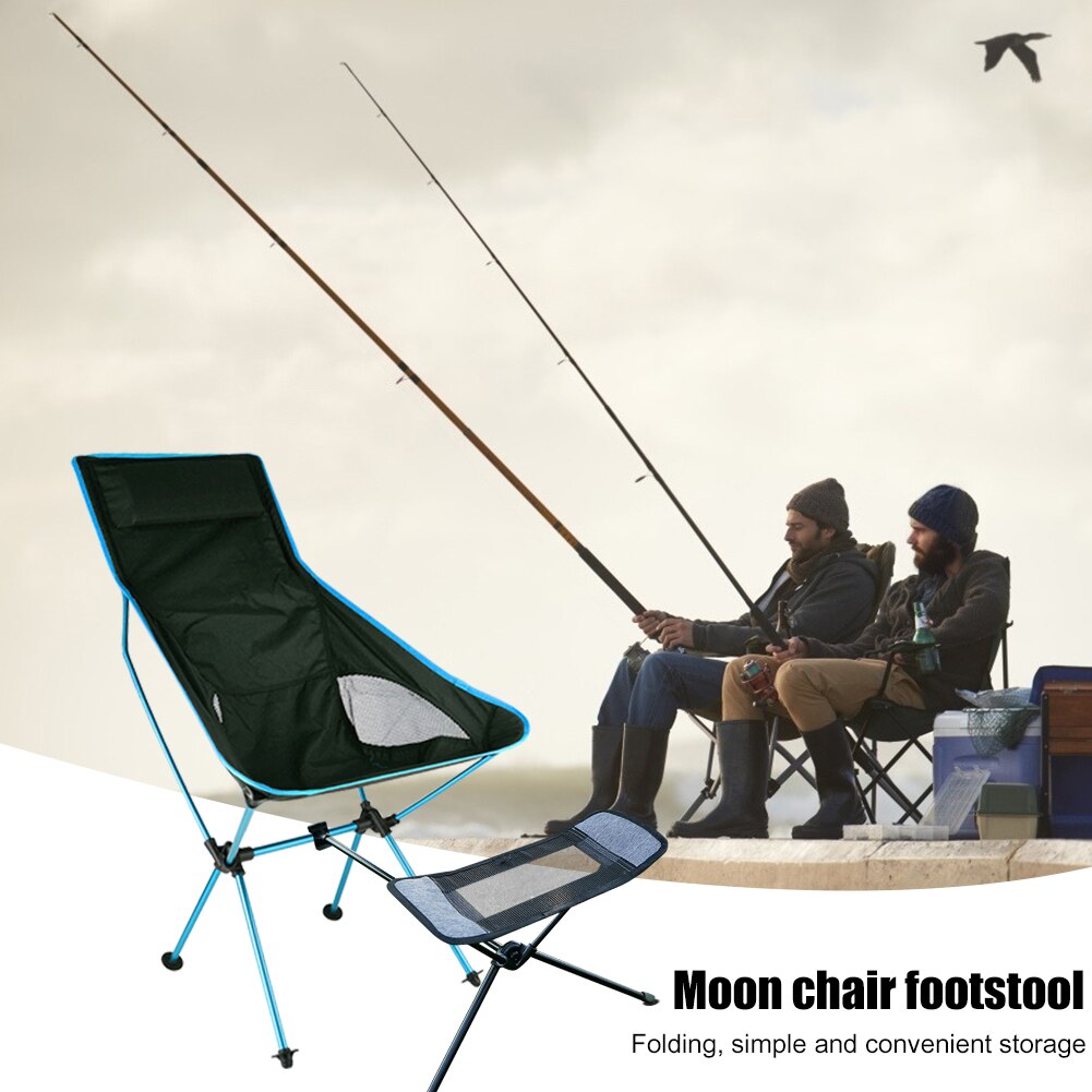 Portable repose-pieds pliant en plein air Camping plage pique-nique chaise pêche pied chaise repos tabouret gris lune chaise pliante repose-pieds