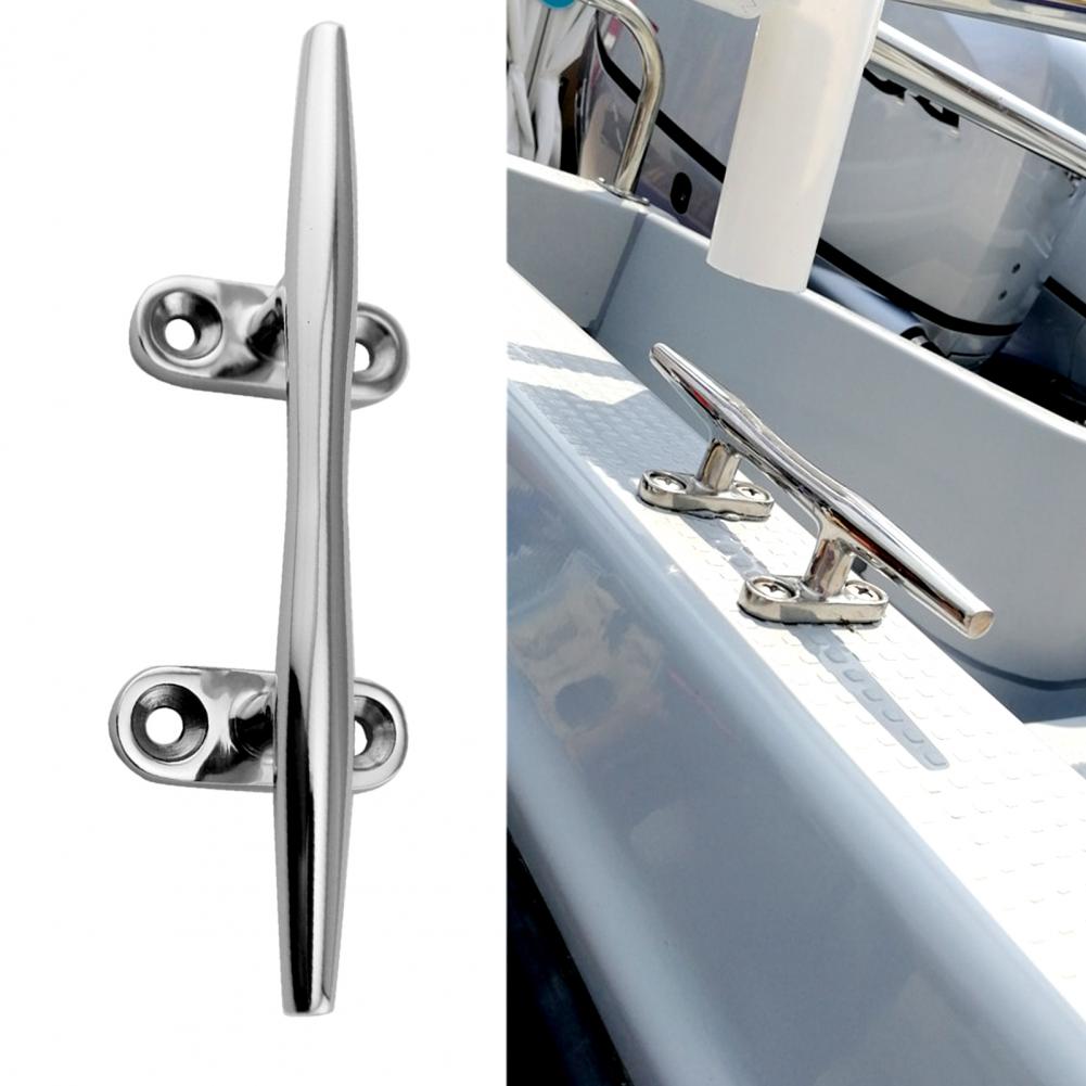 Open Base Cleat 6/8 inches Stainless Steel Base Boat Rope Dock Cleats Marine Hardware for Kayak Boat Hardware Accessories