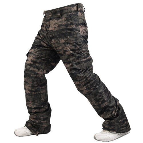 impermeable Snowboard camuflaje Pantalones Hombre invierno esquí Pantalones Hombre transpirable nieve pantalón masculino esquí pantalones-30 grados: 02 / XL