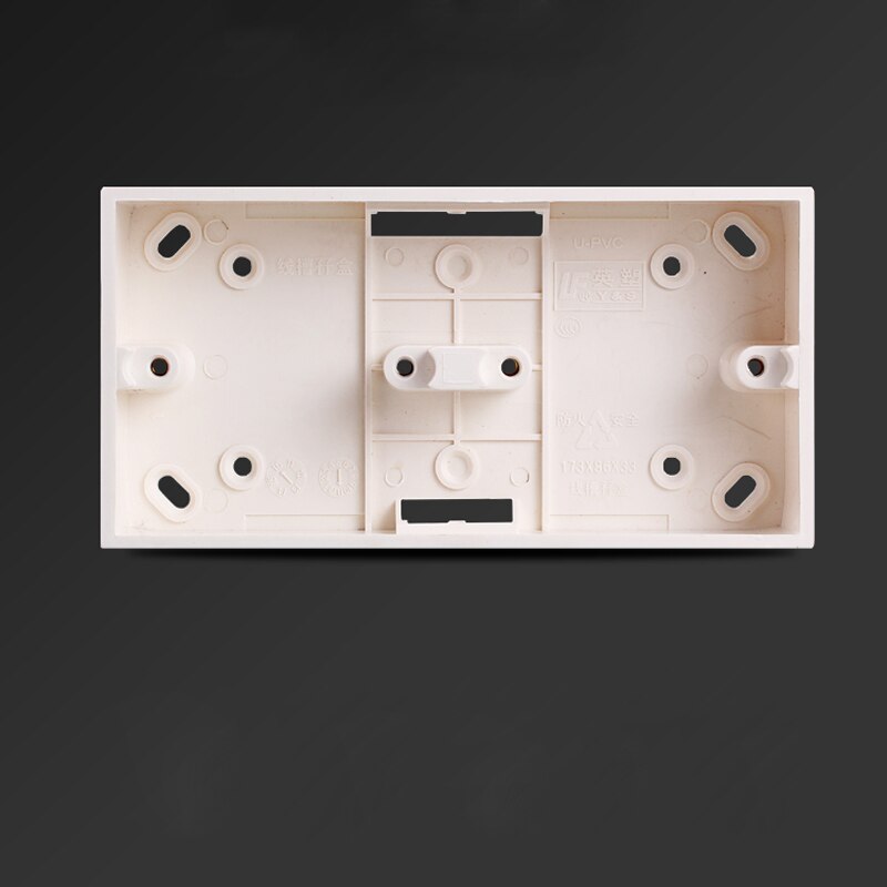 Muur Opbouw Bodem Doos Dubbele 86 Type Socket Schakelaar Bodem Junction Base PVC Wall Mount Switch Box