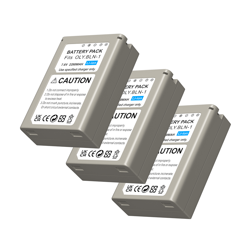 BLN-1 BLN 1 PS-BLN1 Batería con estuche de almacenamiento Cargador para Olympus OM-D E-M1, Olympus Pen F, OM-D E-M5, PEN E-P5, OM-D, HLD-6: Azul