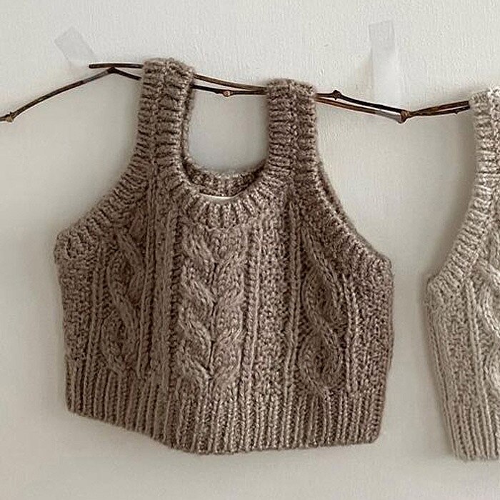 Babykleertjes Mode Hipster Joker Gebreide Vest Lente Herfst Prachtige Hennep Patroon Baby Boy Vest Meisje Vest: brown / 3T 100cm