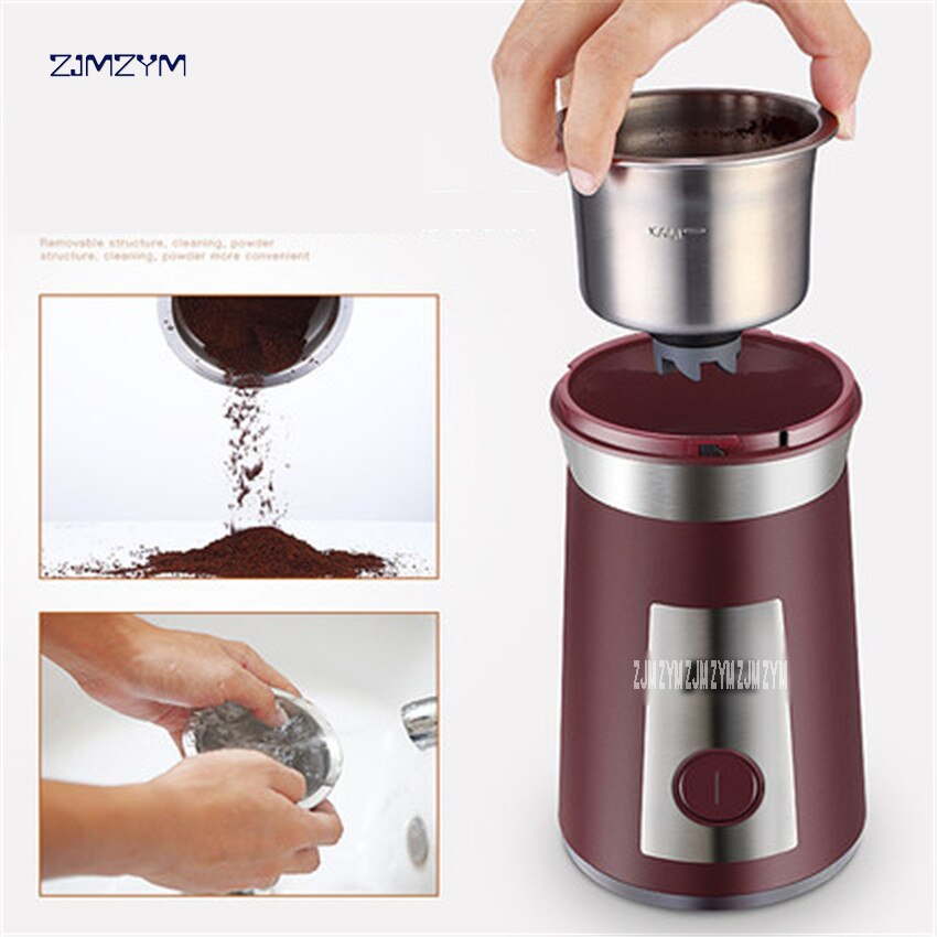 Elektrische Kaffeemühle Mini Heimat Küche Salz Pfeffer Mühle würzen Nüsse Samen Kaffee Bohne Schleifer Maschine MD-8300A 200W Leistungsstarke