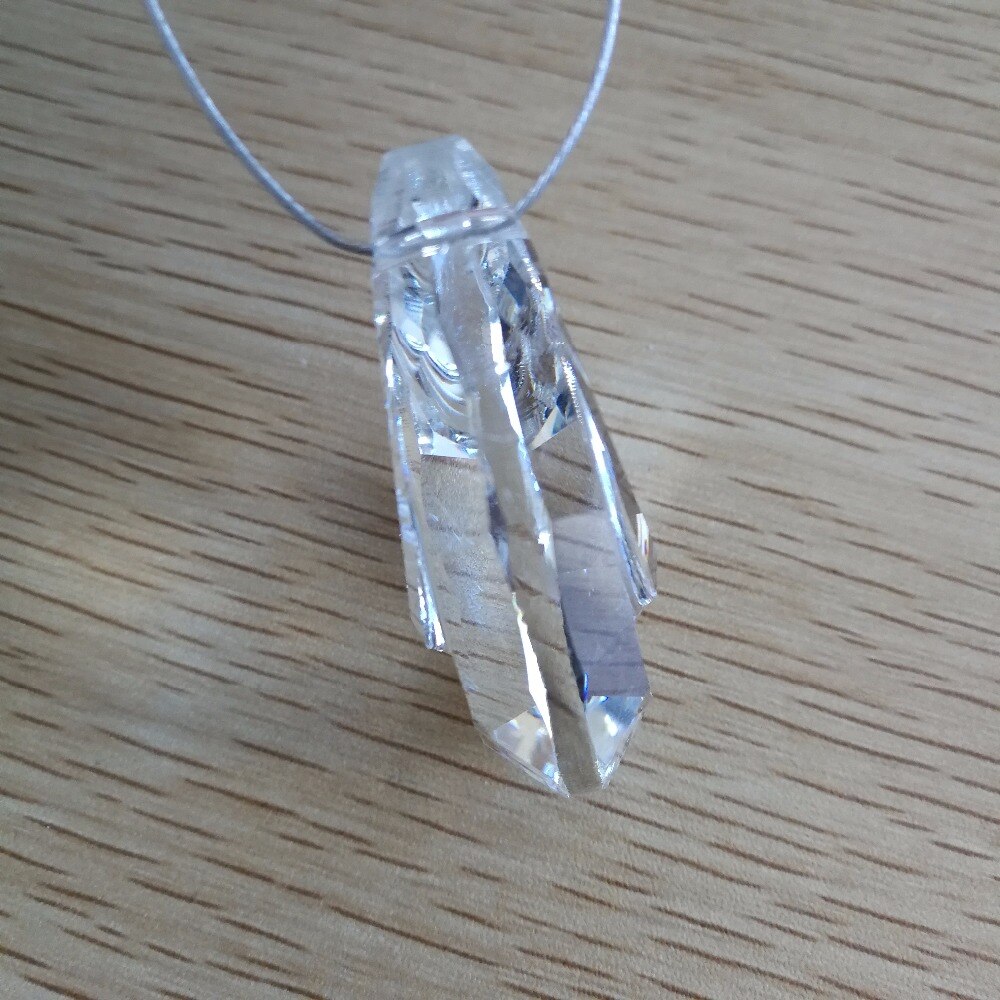 76mm 6 stuks Clear Crystal Prism Suncatcher Voor Kroonluchter Glazen Kroonluchter Crystal Onderdelen Lamp Onderdelen Woondecoratie Kristallen