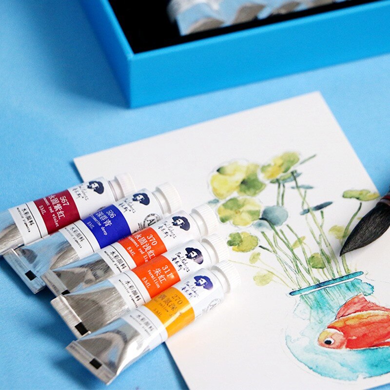 Juego de tubos de color Rubens para acuarela de 5ml, 18/24/36, set de acuarelas universitarias para principiantes