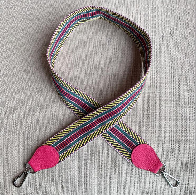 Breien brede tas riem leren handtas schouderriem accessoire zilveren gesp merk: 8