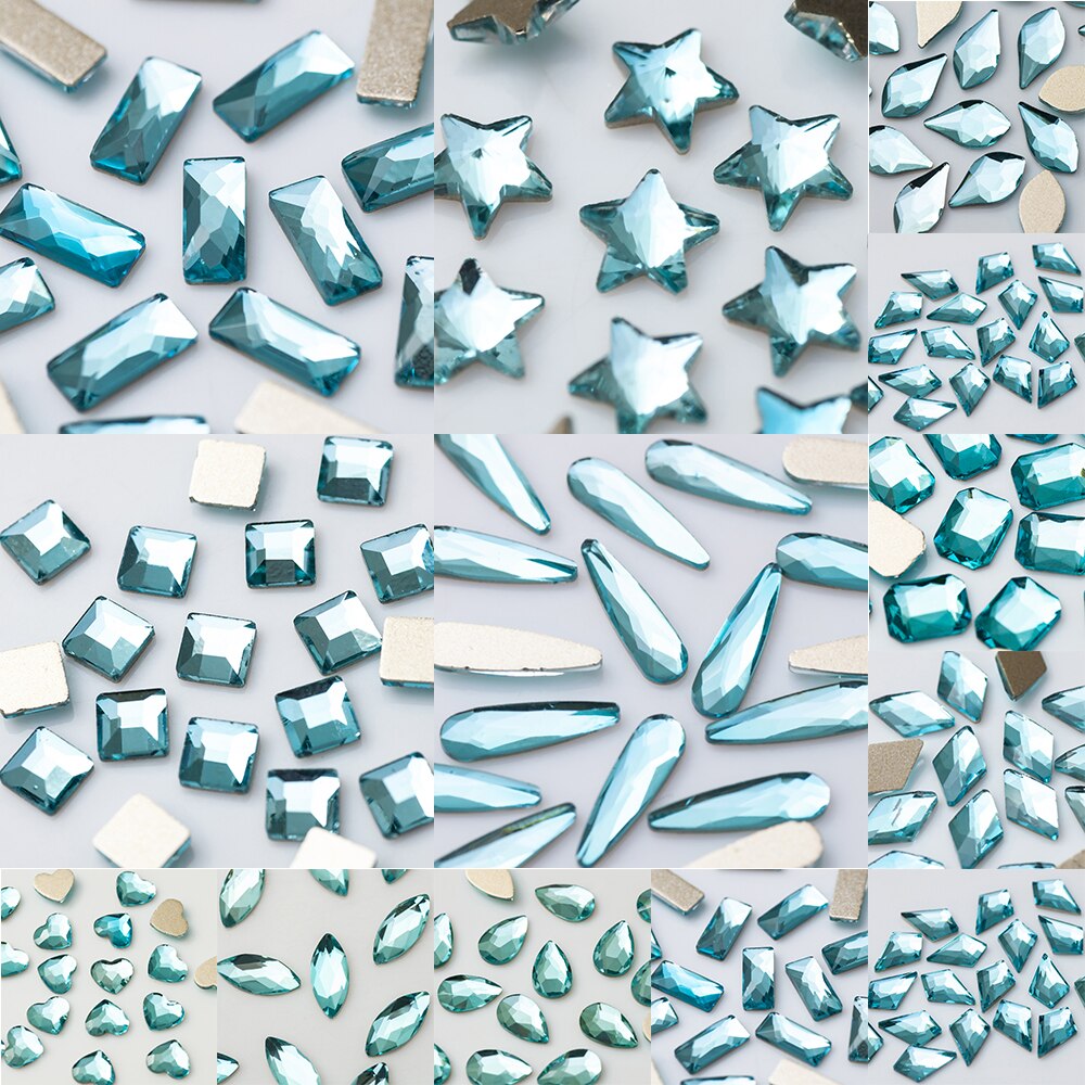 Kleine Size 20Pcs Mix Vorm Crystal Nail Diamond Nail Art Rhinestones Voor 3D Nagels Art Decoraties Levert Sieraden Strass