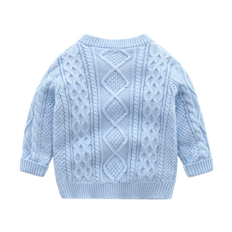 Baby Jungen Einfarbig Strickjacke Jacke Frühling Herbst Neue Hübsche Baby Gestrickte zur Seite fahren Lange-Ärmel Mantel Für 3-18 monate