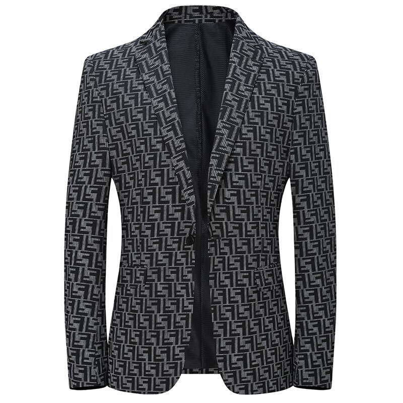 Stoere knappe pakjas heren dunne lente en herfst single west-koreaanse vrijetijdstrend persoonlijkheid knap geruit pak: 4xl