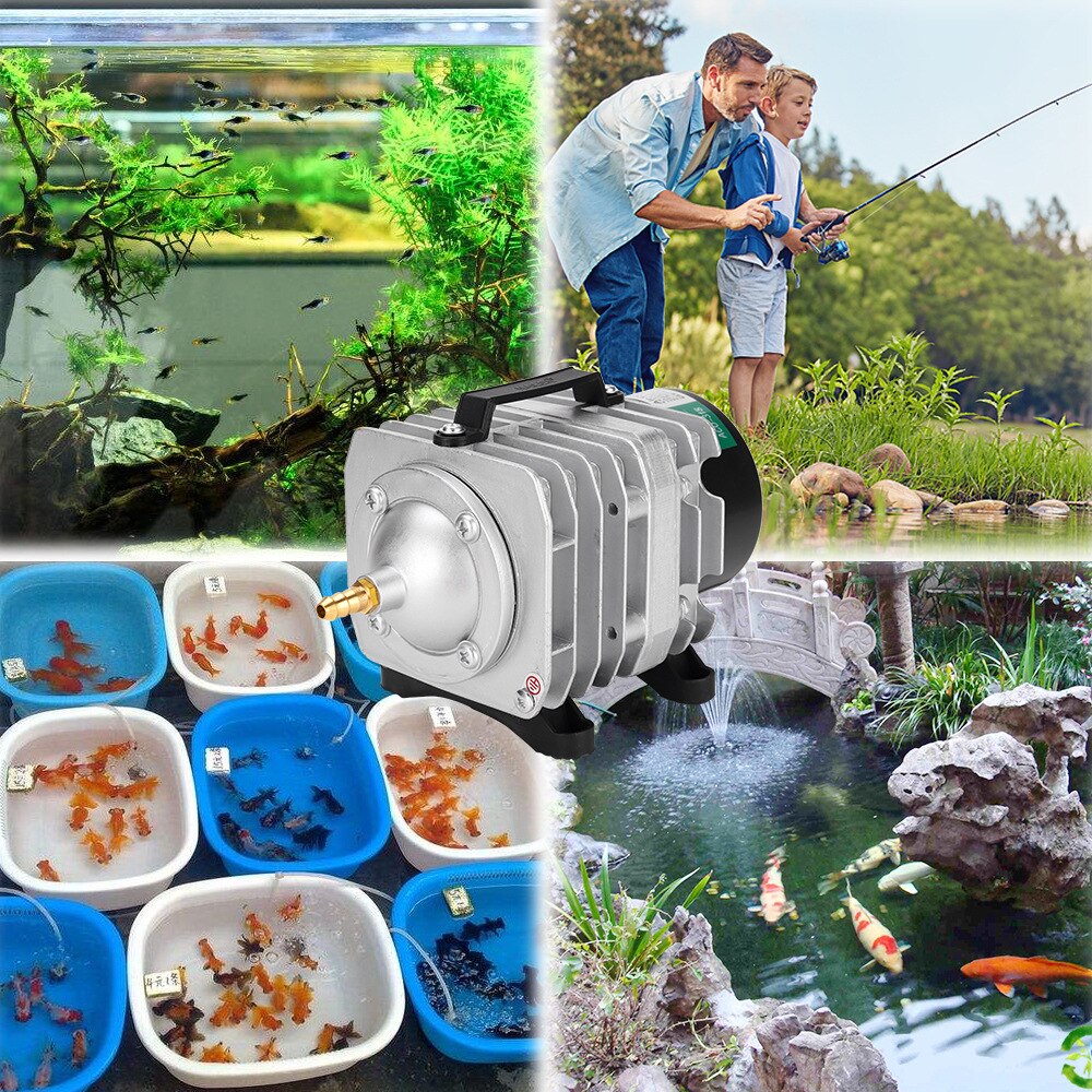Aquarium Kompressor Air 220V High Power E-magnetische Luftpumpe Fischteich Sauerstoff Pumpe für Teich Air Belüfter pumpe ACO-208/308/318 240V