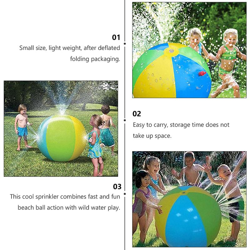 Portable Sprinkler Ball Outdoor Beach Ball Inflatable Outdoor Sprinkle Ball