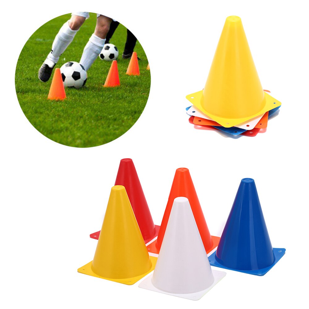 10 stück, 18cm schilder, eimer, 6 zoll barriere, fußballstraße, flache trainingskegel, walze, stapel, rückprall, markierungsbecher, fußballtrainingsausrüstung