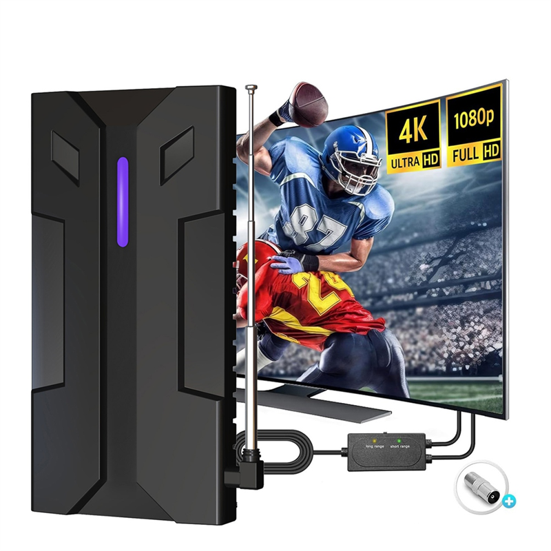 ABSQ-Powerful Outdoor Indoor Strong Signal HDTV DVBT2 HD 4K Full TV Signal Amplifier Digital Antenna For High-Range TV: Default Title