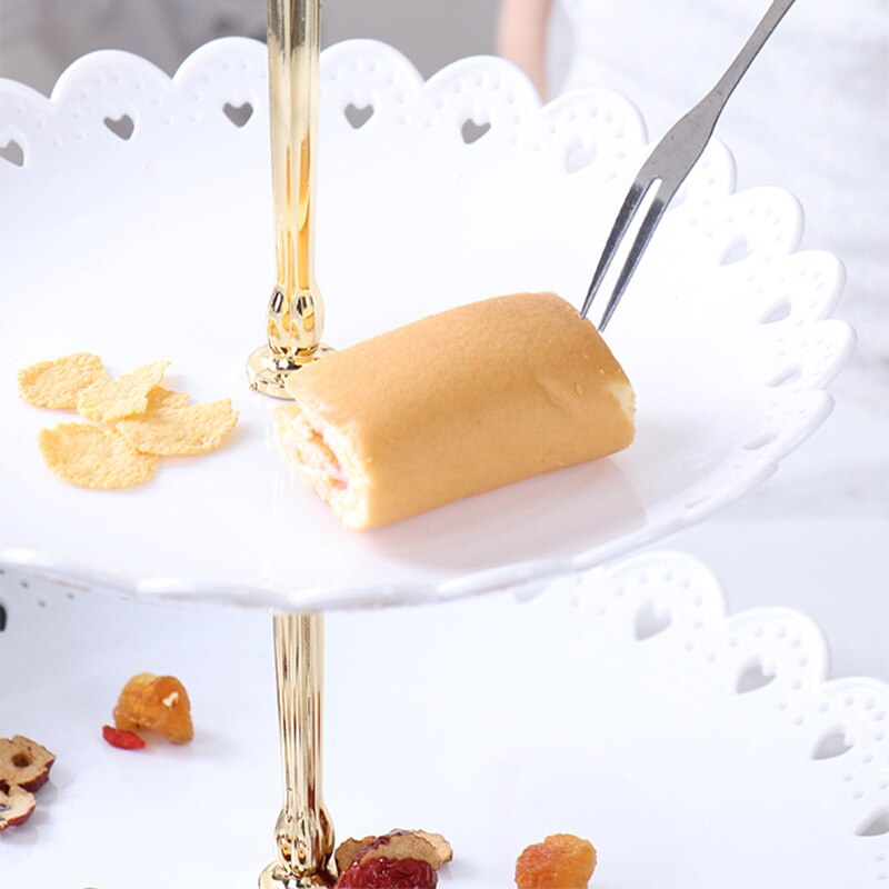 Petal Plastic Fruit Tray Three Layer Euro Style Dessert Rack Dry Fruit Storage Plate Multi Layer Fruit Plate Dessert