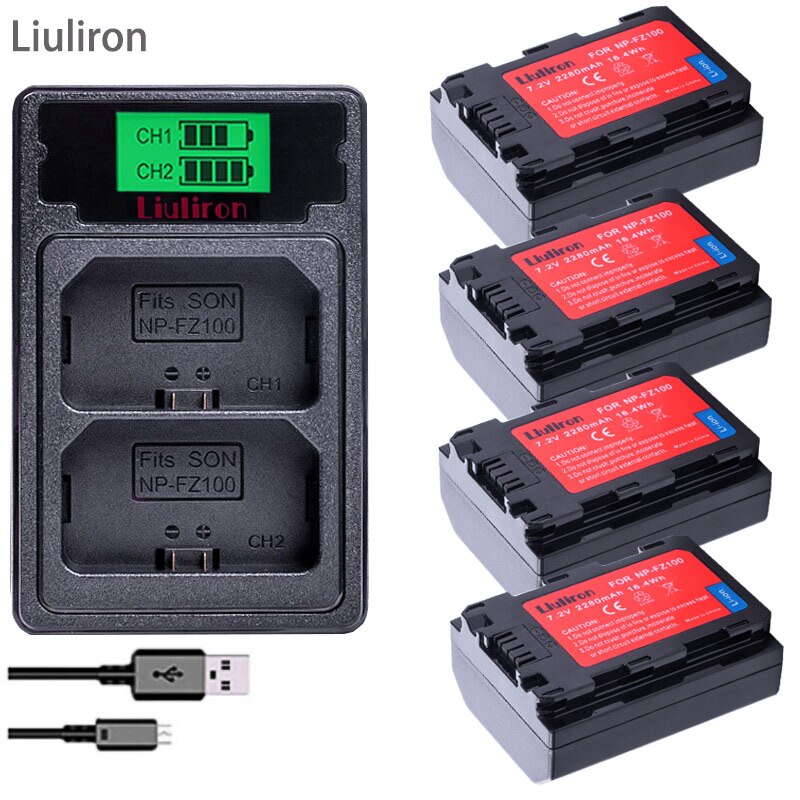 Np -fz100 npfz 100 np fz100 np fz100 batterij + type-c dubbele usb-lader voor sony np -fz100,  bc -qz1,  sony  a9, a7r iii , a7 iii, ilce -9