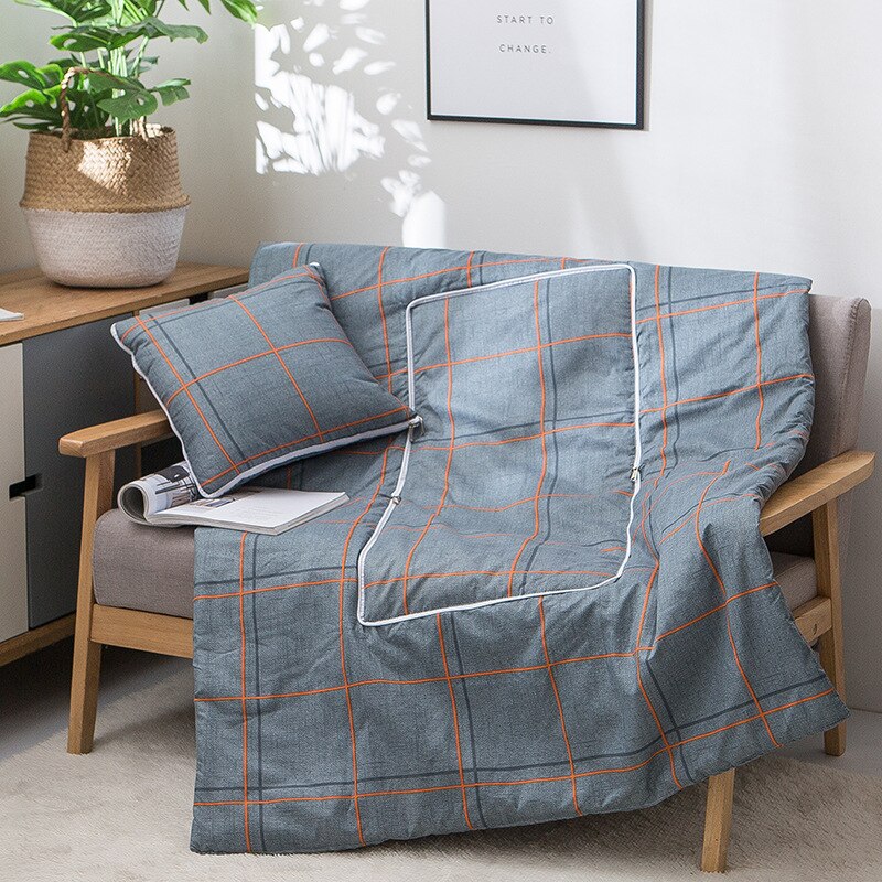 Pudedyne dual-use multifunktions dobbelt lynlås foldbar blød til bil kontor sofa 998. okt: Rutet mønster
