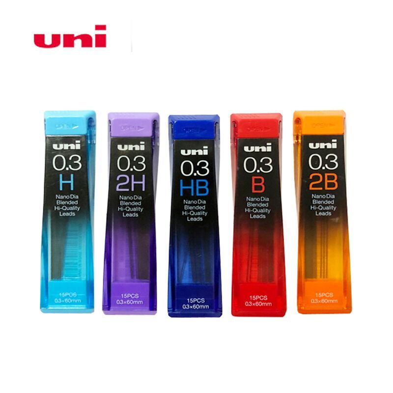1pcs Japan UNI Mechanical Pencil Lead Core 0.3mm Lead 0.3-202ND Nano Dia Blended Hi Leads Mechanical Pen Refill