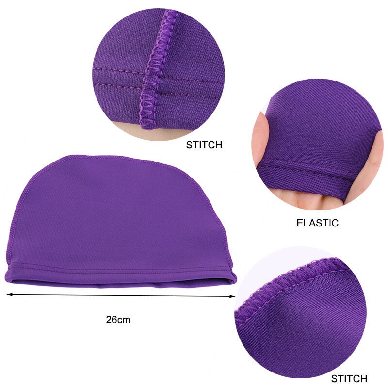 Unisex Solid Summer Satin Breathable Turban Hat Men Hip Hop Durags wave dome cap