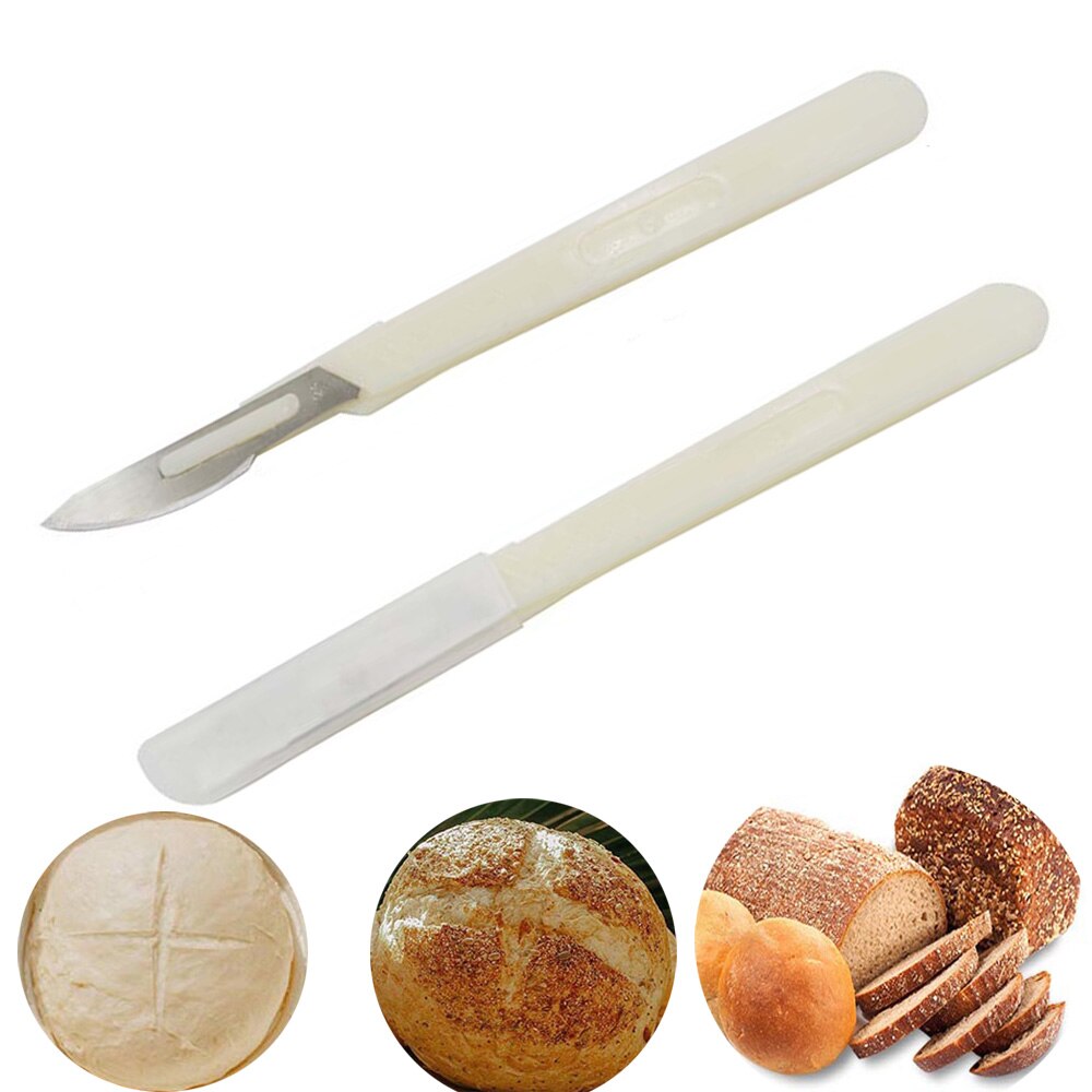1 st kolstål kurvbrödskärkniv western-stil skärbåge bröd baguette fransk skärare bakverktyg