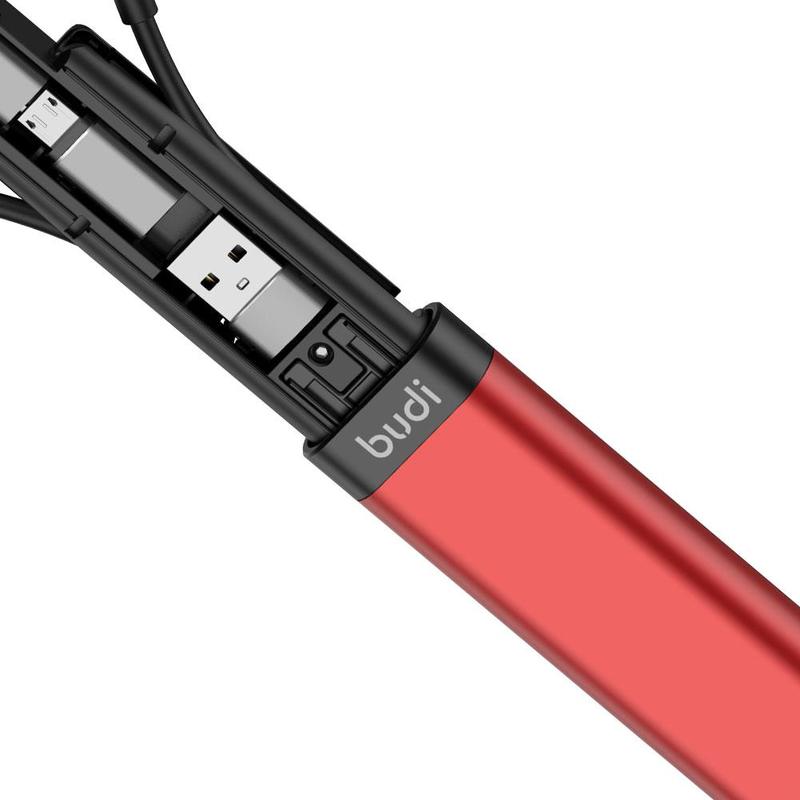 BUDI Multi-function Smart Adapter Card Storage with TF Box Memory Card Cable SIM Data Reader USB 5 Kit Multi-Cable 7 Slots