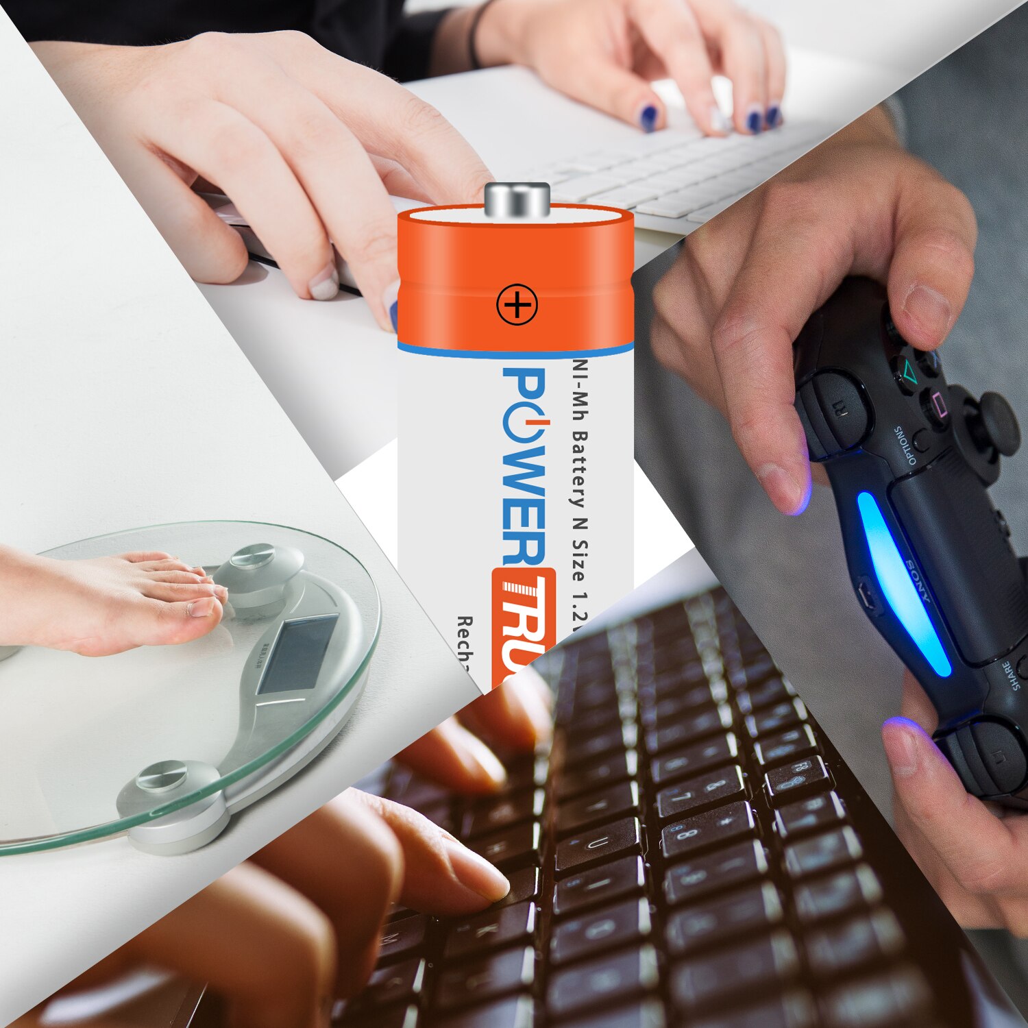 1.2V LR1 N Size Battery NI-MH MN9100 LR1 Rechargeable Battery with Charger for MP3 Player Remote Control Toys Clock