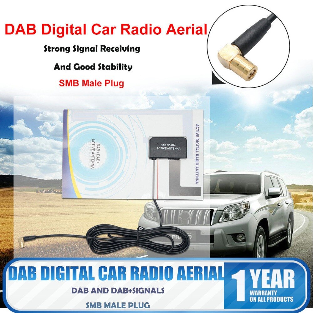 Glas Mount Actieve Dab Digitale Auto Radio Antenne Universele