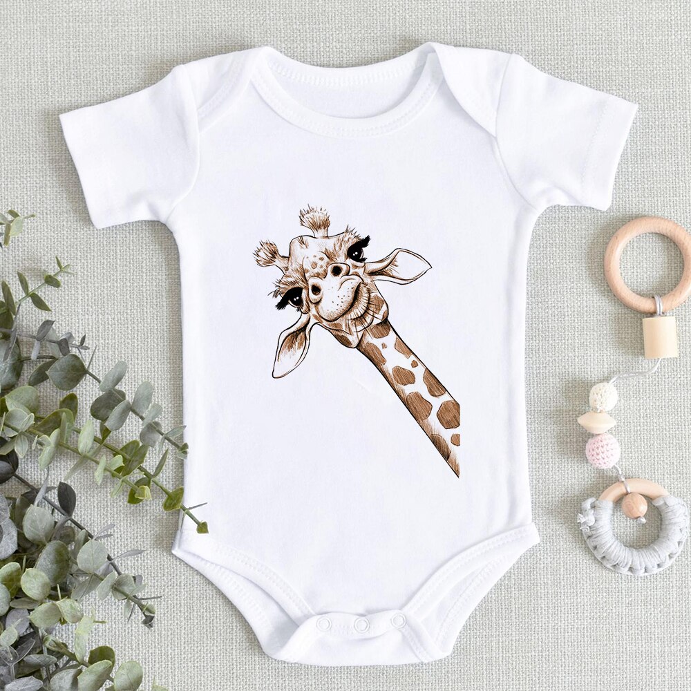 Eine-Stück Neugeborenen Karosserie Ropa De Debe Hipster Grafik Kleinkind Overall Giraffe 0-24M Neue Baby mädchen Jungen Kleidung: YEHY0288 / 18-24M