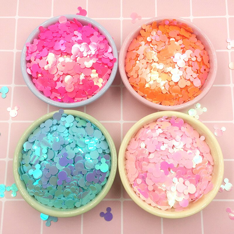 20G Kawaii Muis Hoofd Pailletten Pailetten Voor Nail Art Scrapbook Decoratie Diy Ambachten Glitter Confetti Naaien Accessoires: 11Mm