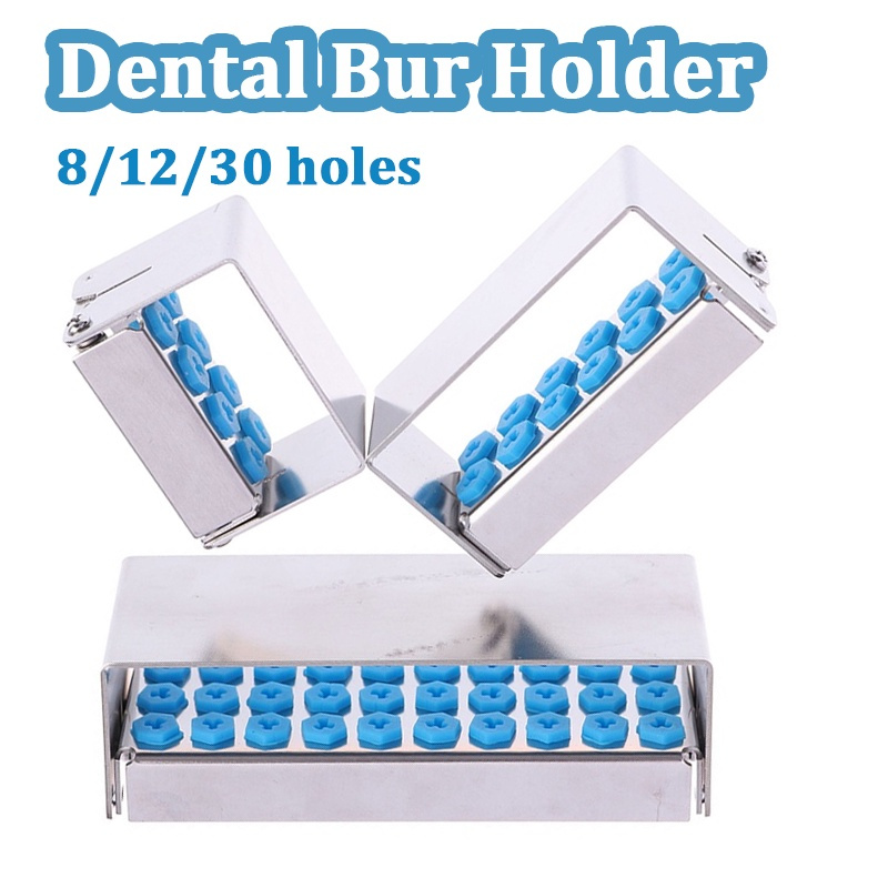 Soporte para fresa Dental de 8/12/30 agujeros, caja esterilizadora de Autoclave, organizador de caja de desinfección de archivos Endo