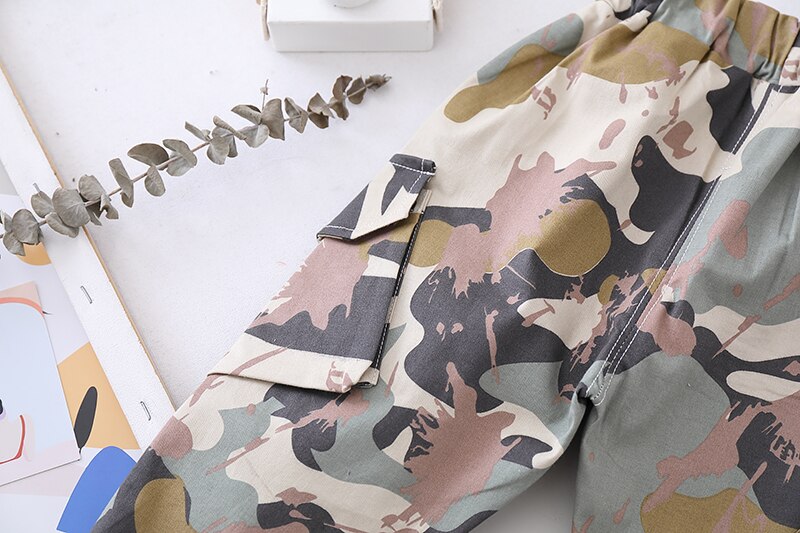 Babyjongens meisjes camouflage broek lente en herfst broek kinderen kinderen vrijetijdsbroeken