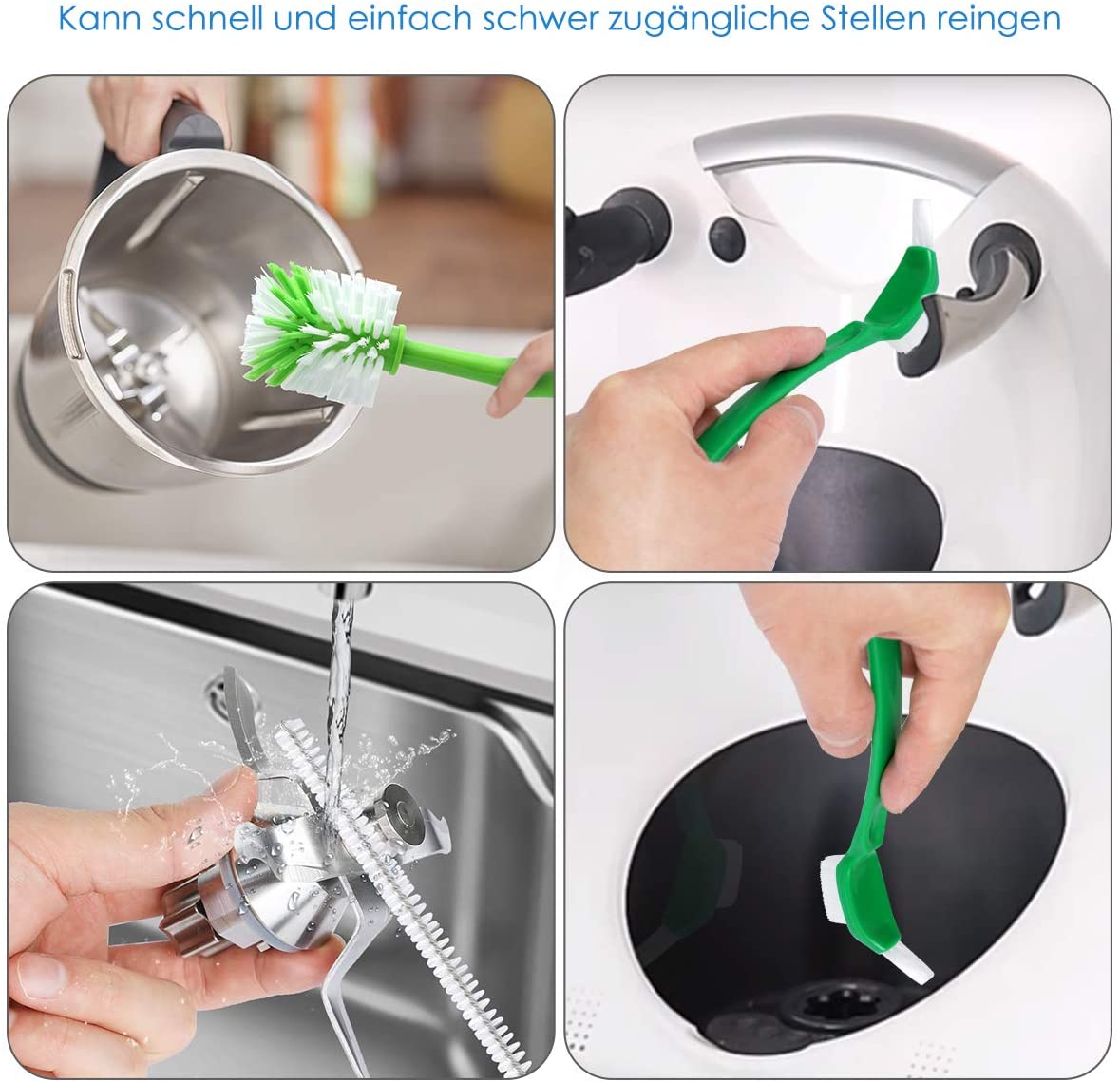 Limpiador de cuchillos con cuchilla, herramienta de lavado de ollas, cepillo de limpieza, Ideal para Thermomix TM5 TM6 TM31, Mezclador de alimentos Monsieur Cuisine