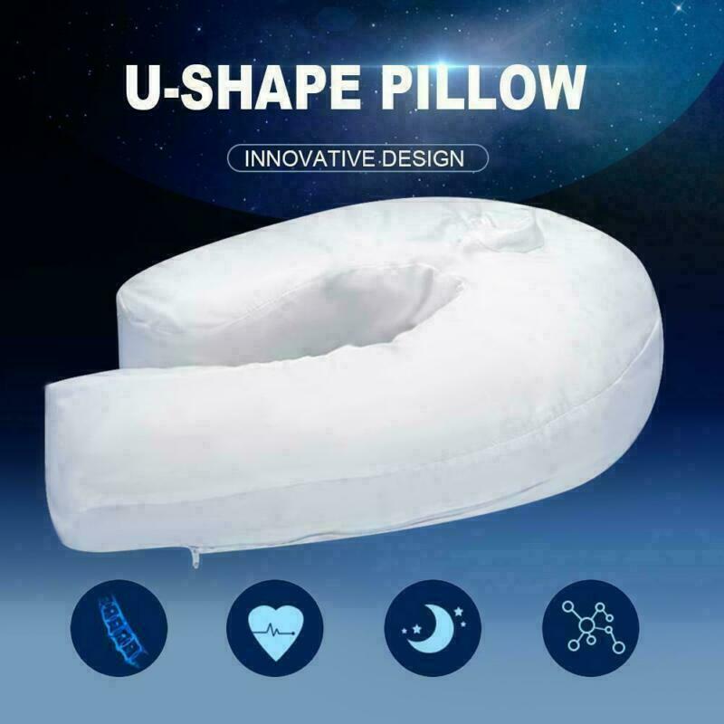 Cotton Pillow Side Sleeper Pillows U Shape Side Pillow Sleep Buddy Waist Support Pillow