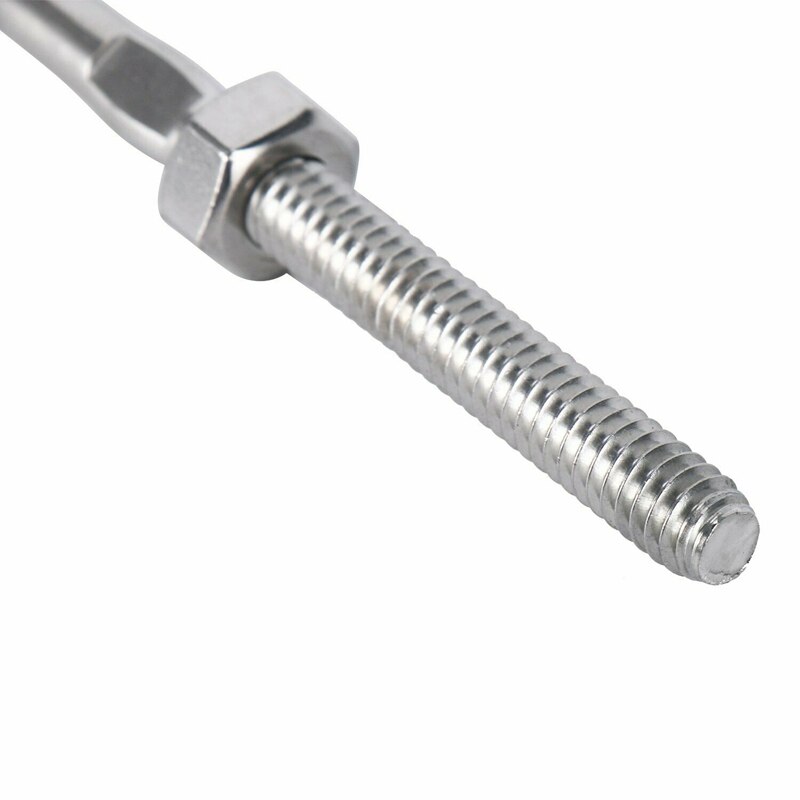 HHO-Stainless Steel T316 Swage Threaded Tensioner End Fittings 1/8 inch Cable Railing