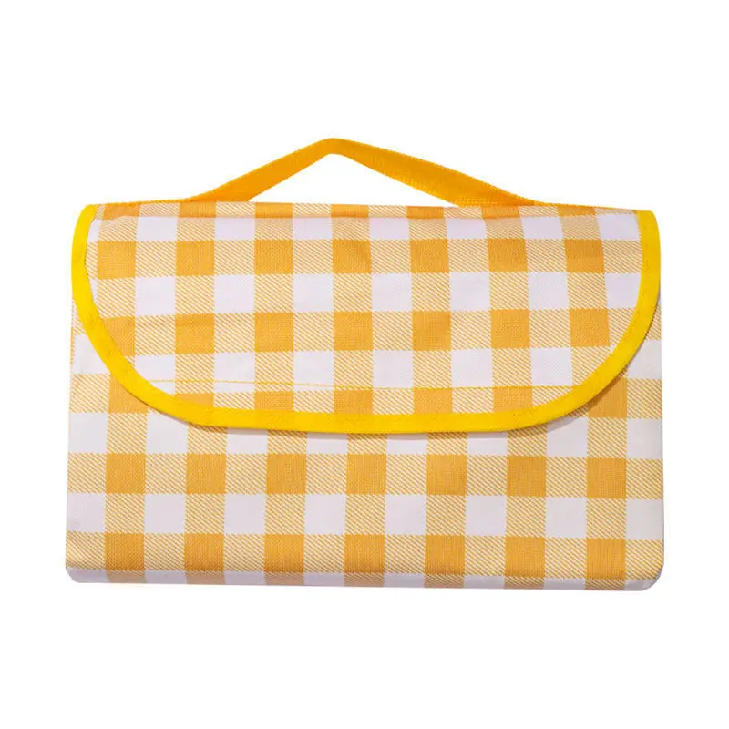 Outdoor Picnic Mat Waterproof and Moisture-proof Portable Foldable Field Camping Mat Tablecloth Tourist Mats Beach Blanket Pad: 1200mm x 1200mm / YELLOW