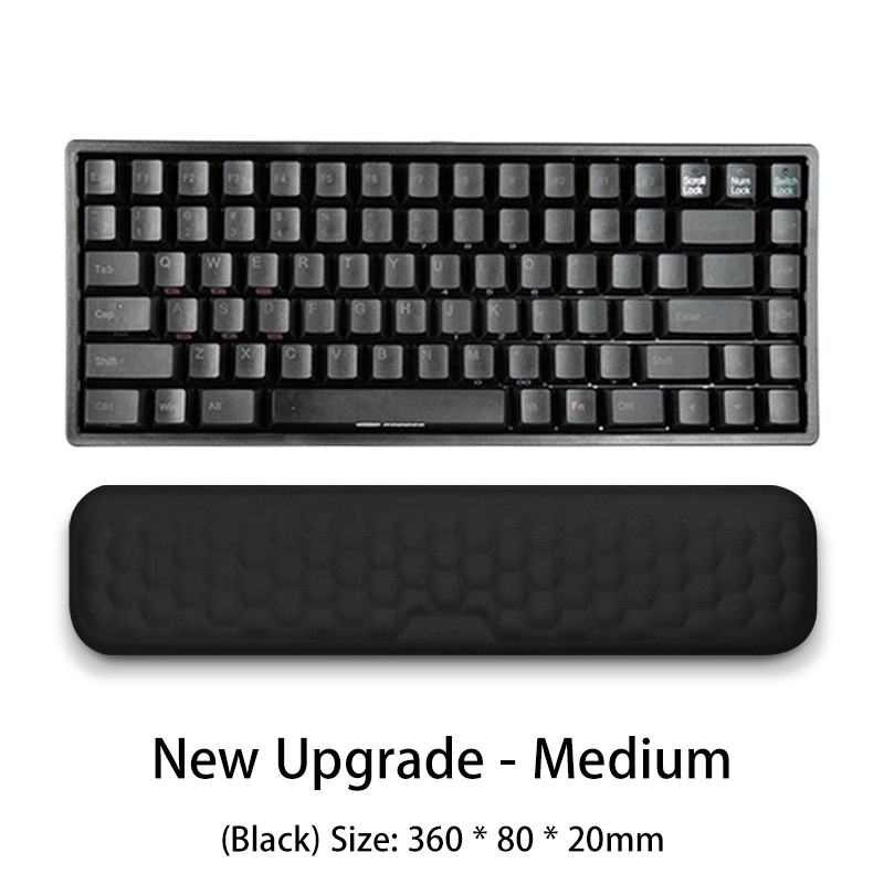 Muis- en toetsenbord Polsbescherming Rustkussen met massagetextuur voor pc Gaming Laptop Toetsenbord Muis Geheugen Katoenen rust Ergonomisch: Dark Gray
