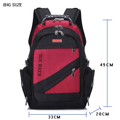 SIXRAYS Children School Bags USB Charging Business Casual Tourist Anti-theft Waterproof 15.6 Inch Laptop Men Backpack: DSR00100RE