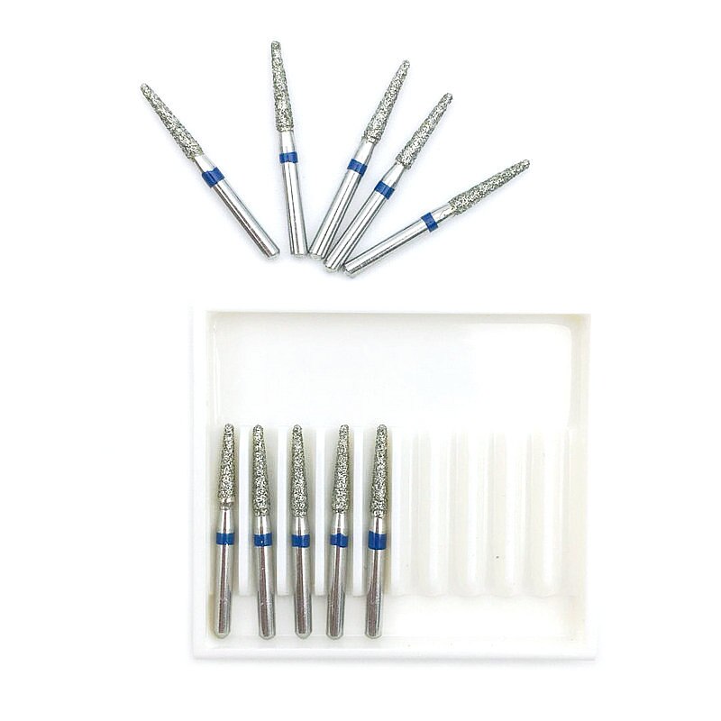 10pcs Diamond Burs Dental FG 1.6mm High Speed Drills for High Speed Handpiece Medium TR-S21 Dentist Tools Dentistry Lab