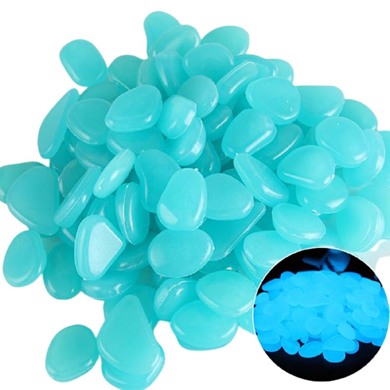50Pcs Luminous Stone Rock Glow In The Dark Decorative Stones for Garden Outdoor Yard Lawn Aquarium Decor Luminous Pebbles: 1
