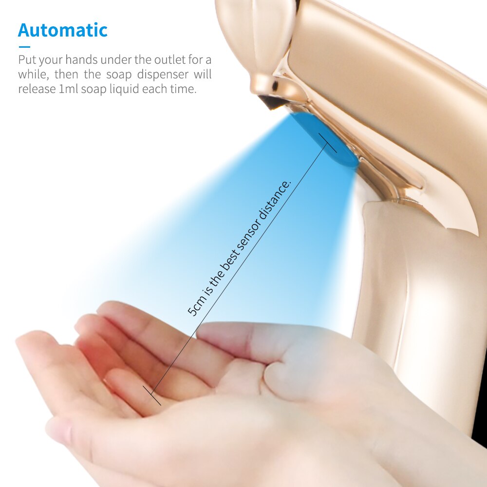 Soap Dispenser Automatic 400ML Electric Soap Dispenser Sensor Infrared Foaming Hand Washer Soap Dispensers For Bathroom Kitchen