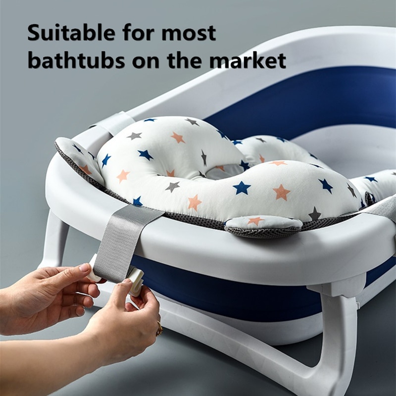Red de baño para bebés recién nacido bañera bolsillo de red antideslizante alfombra de baño Baño neto bebé ducha rack puede sentarse y mentira suspendido 3D mat