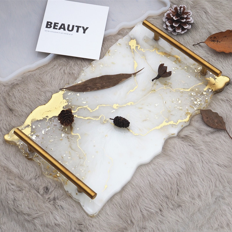 Plateau de bricolage, outils, kawaii, agate, dessous de verre irréguliers, moule de moulage en résine, fabrication de bijoux en silicone, résine époxy, fournitures d'art, moule fp