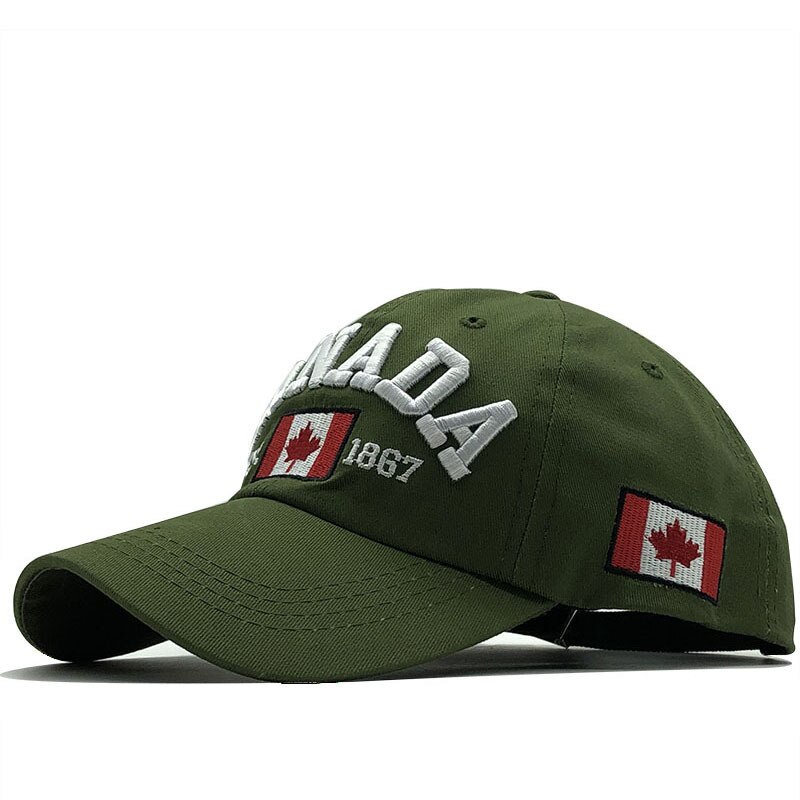 Mænds baseball kasket til kvinder snapback hat canada broderi benkasket gorras casual casquette mænd baseball hat  b032: Grøn