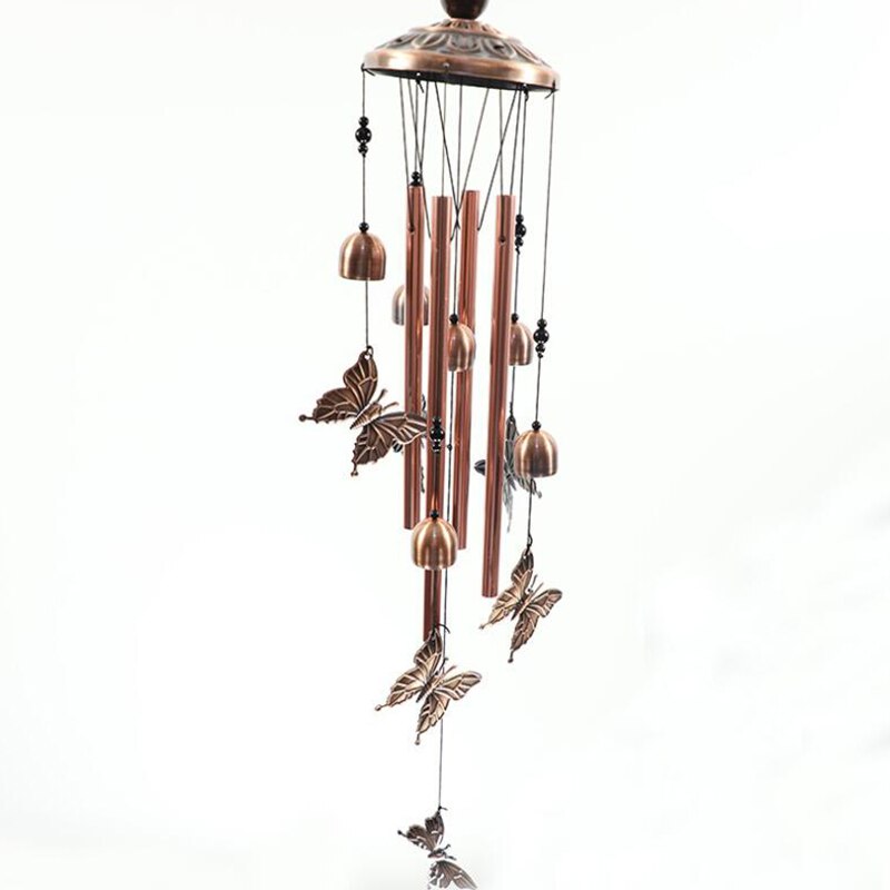 90Cm Outdoor Vlinder Windgong Yard Tuin Buizen Bells Metal Electroplated 4 Buis Wind Klokken Thuis Windchime Decoratie