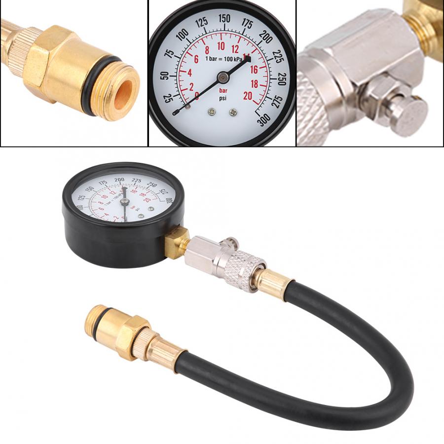 Motorcycle Petrol Gas Engine Cylinder Compressor Tester Pressure Test Gauge Set Repairing Tool brake fluid tester